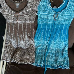 2 Gorgeous Boho cotton tops